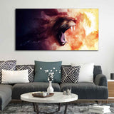 Premium Wall Painting of Roaring Lion