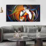 Radha Face Abstract Texture Canvas Wall Painting