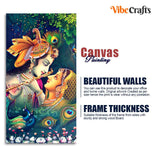 Radha Krishna in Anand Vatika Canvas Wall Painting for Hall