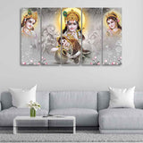 Radha Krishna Premium Wall Painting of Five Pieces