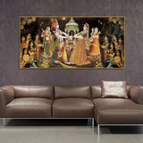 Radhe Krishna and Gopiya Rasleela Canvas Wall Painting