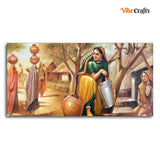 Rajasthani art Water Filling Women Wall Painting