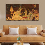 the Emerald Buddha Temple Canvas Wall Painting