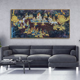 Ramayana Story at the Temple of Emerald Buddha Canvas Wall Painting