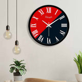 Beautiful Red & Black Background Pattern Designer Wall Clock