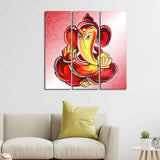 Religious Lord Ganesha Canvas Wall Painting 
