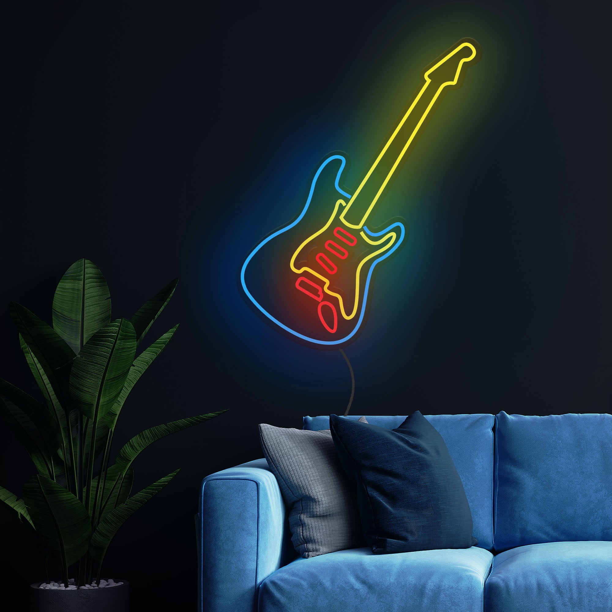 Rock Guitar Neon Sign LED Light