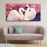 Swans Canvas Wall Painting