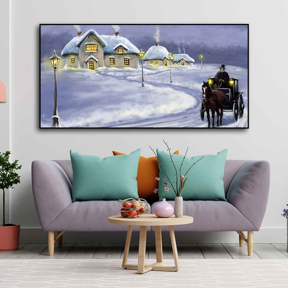 Rural Landscape in Winters Wall Painting