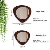  Oval Shaped Wooden Wall Mirror
