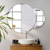 Scandinavian Frameless Beveled Circular Premium Bathroom Mirror