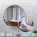 Scandinavian Frameless Beveled Dual Round Bathroom Mirror