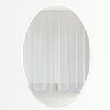 Frame less Beveled Oval Shaped Wall Mirror