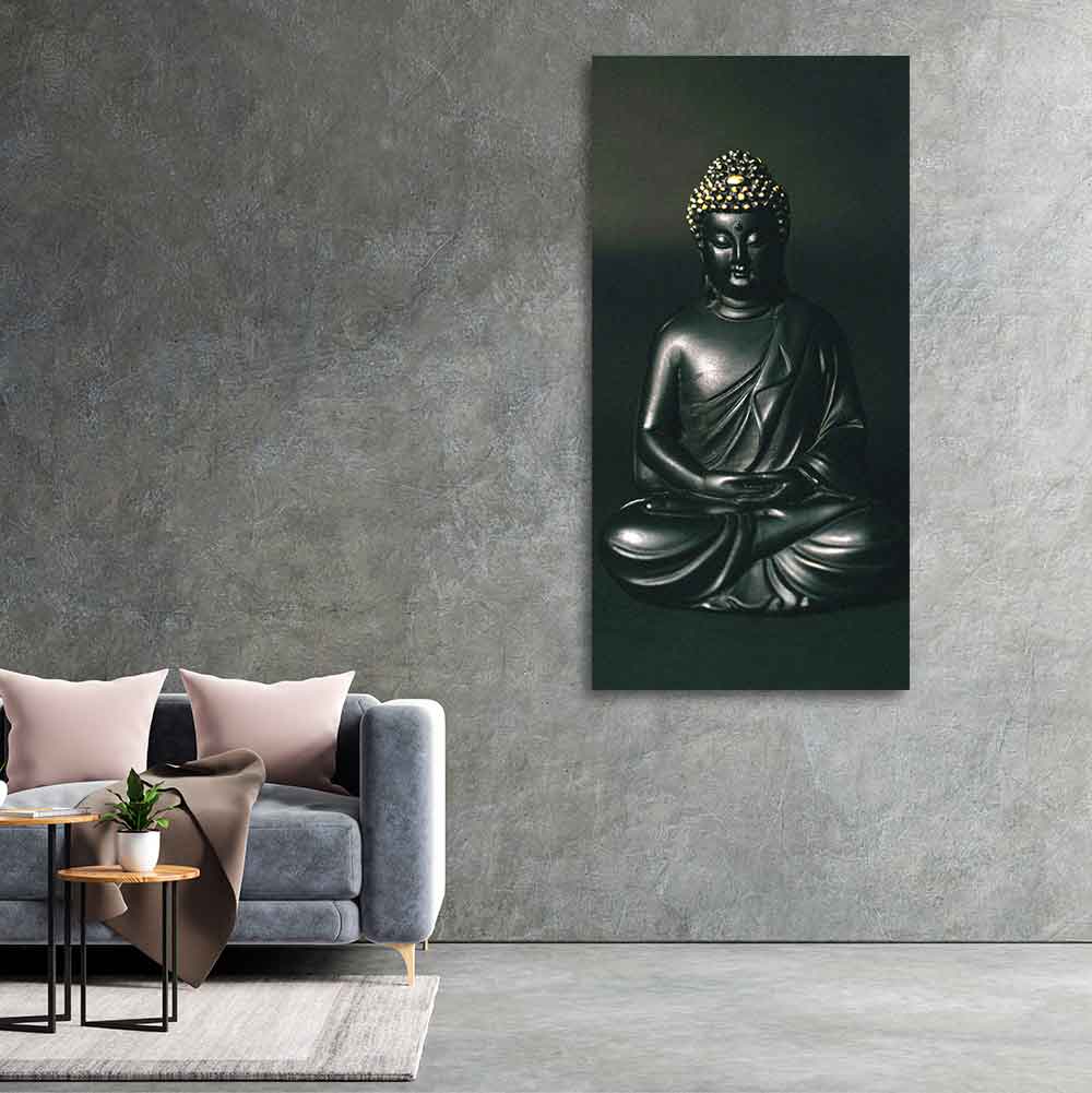 Sculpture of Gautam Buddha Canvas Wall Painting