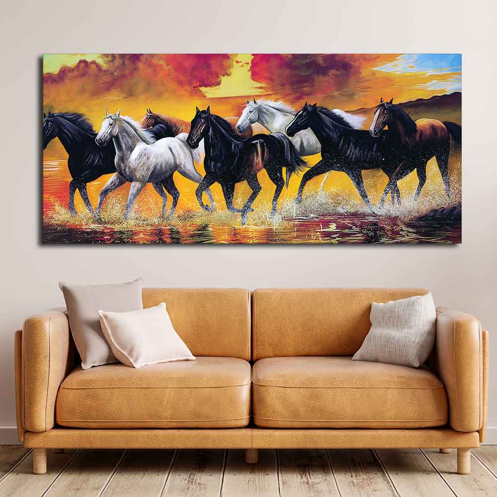 Horse Running Abstract Wall Painting