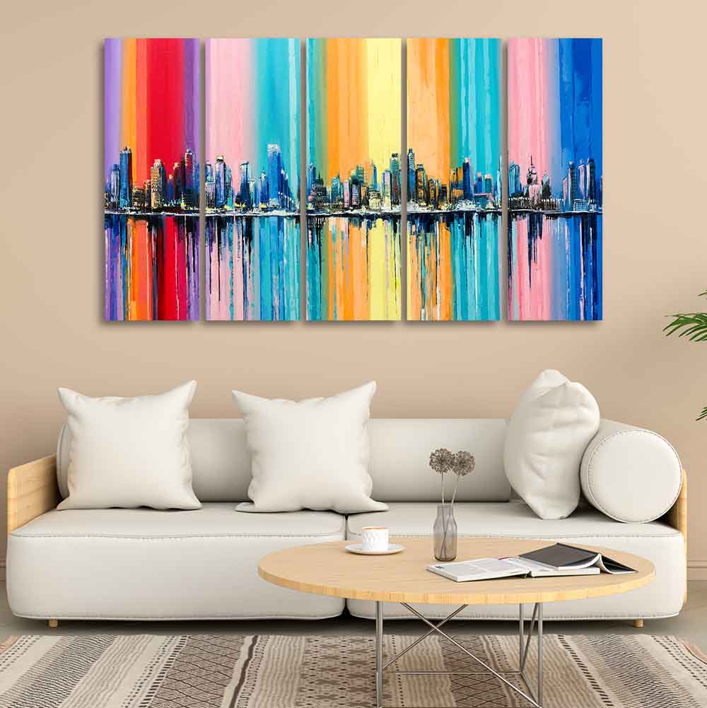 Premium Canvas Wall Painting Set of Five