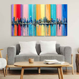 City Skyline Premium Canvas Wall Painting Set of Five