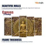 Spiritual God Buddha Wall Painting Set of Five Pieces