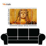 Spiritual Lord Shiva Canvas Wall Painting of Five Pieces