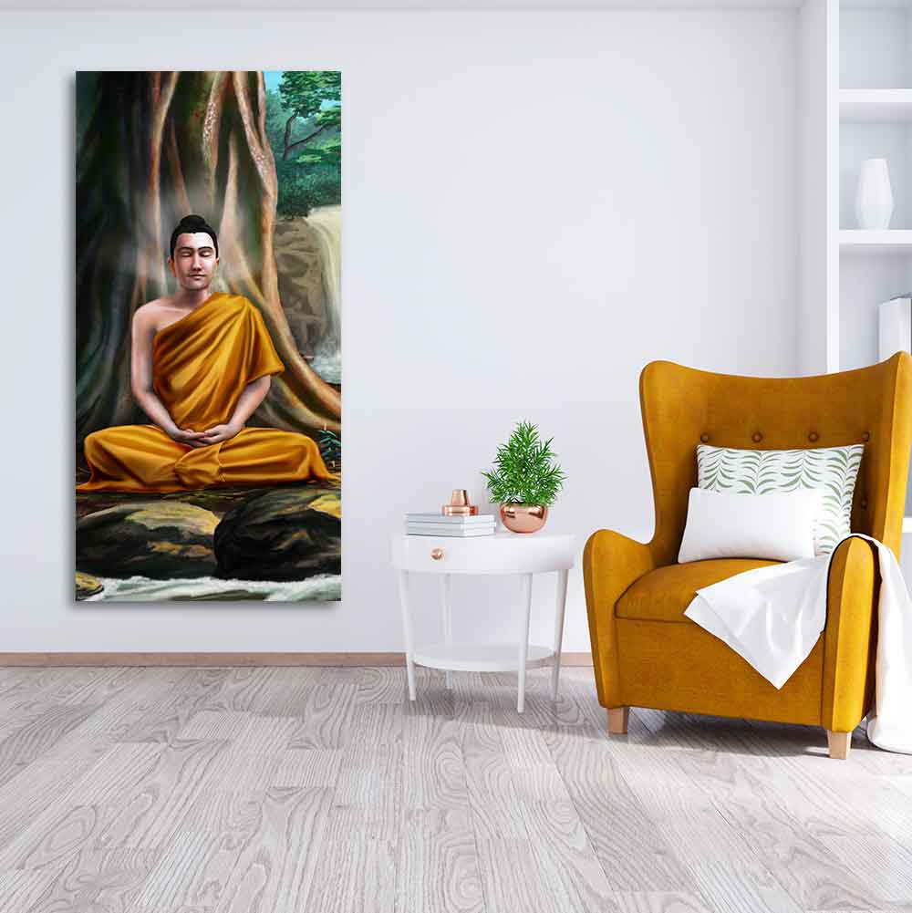 Spiritual Premium Wall Painting of Lord Gautam Buddha