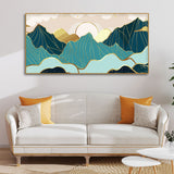 Sunrise Abstract Mountains Canvas wall Painting