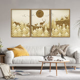 Forest Premium Floating Canvas Wall Painting Set of Three