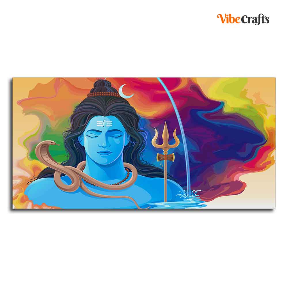 The God of Destruction Lord Shiva Wall Painting