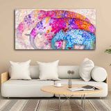 Three Abstract Art Elephants Canvas Wall Painting