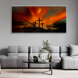 Cross Silhouette Canvas Wall Painting