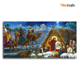 Three Kings and Holy Family Canvas Wall Painting