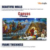 Three Kings and Holy Family Canvas Wall Painting
