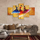 Spanish Dance 5 Pieces Canvas Wall Painting