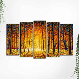 Tree Forest 5 Pieces Premium Wall Painting
