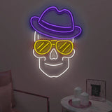 Trippy Skull Design Neon LED Light