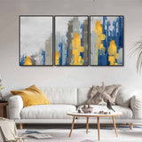 Unique Art Floating Wall Painting Set of 3