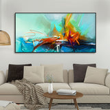 Vibrant Color Patch Abstract Canvas Wall Painting
