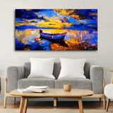  Canvas Painting of Boat Sunset Over Ocean