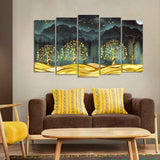 Wall Painting of Golden Trees 