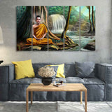 Wall Painting of Lord Buddha with Nature Background