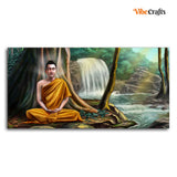 Wall Painting of Lord Buddha with Nature Background