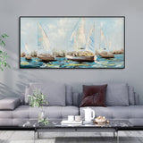 Watercolor Painting of Sailing Boats Canvas Wall Painting