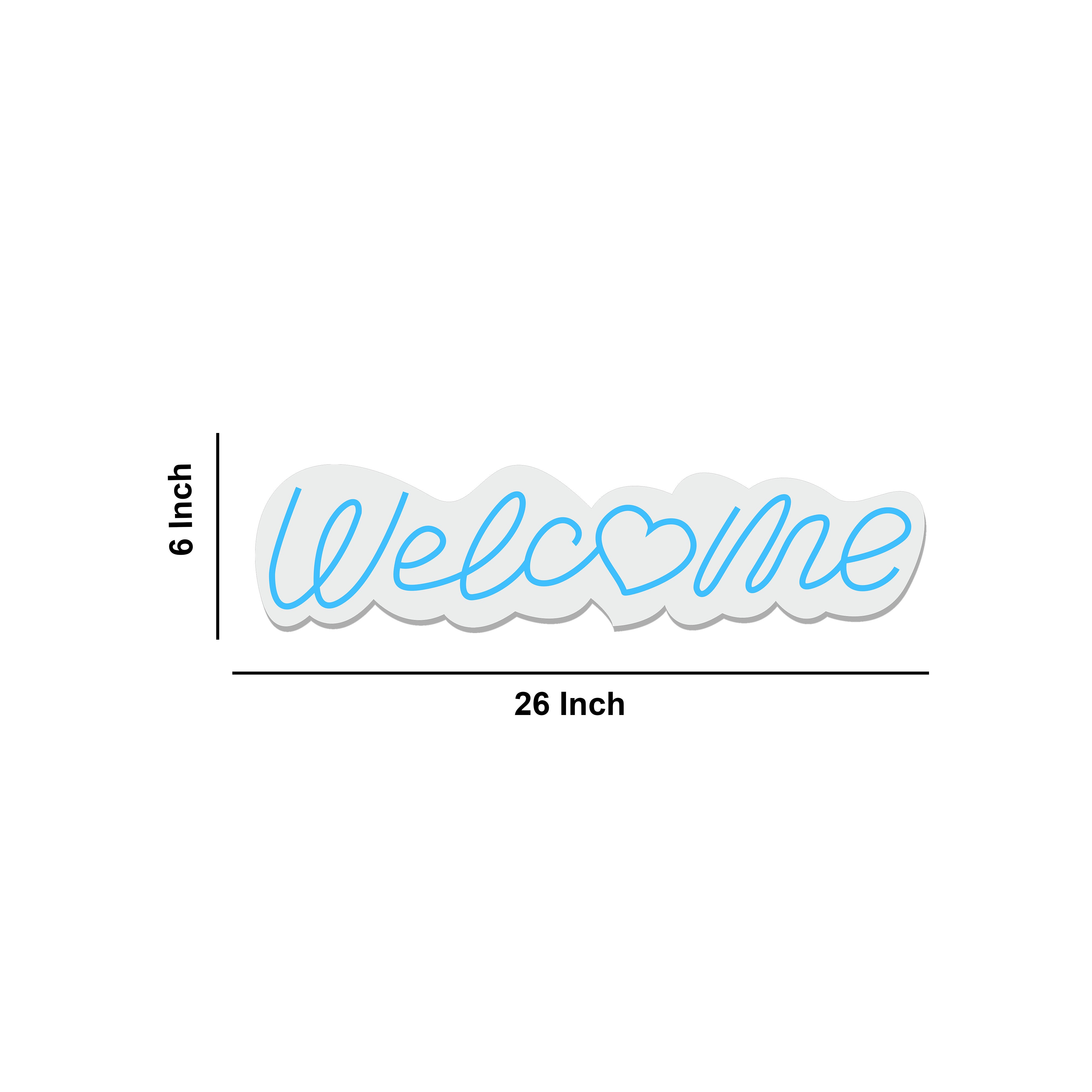 Welcome Text Neon Sign LED Light