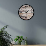 Wooden Texture Large Numbers Designer Wall Clock For Living Room
