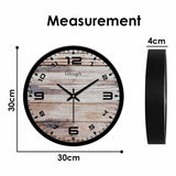 Wooden Texture Large Numbers Designer Wall Clock For Living Room