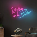 "Written in the Stars" Text Neon Sign LED Light