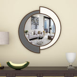Yin Yang Style Decorative Wooden Vanity Mirror