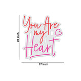 "You Are My Heart" Text Neon LED Light