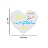 "You Complete Me" Text Neon Sign LED Light