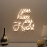 "You Have My Heart" Text Neon LED Light